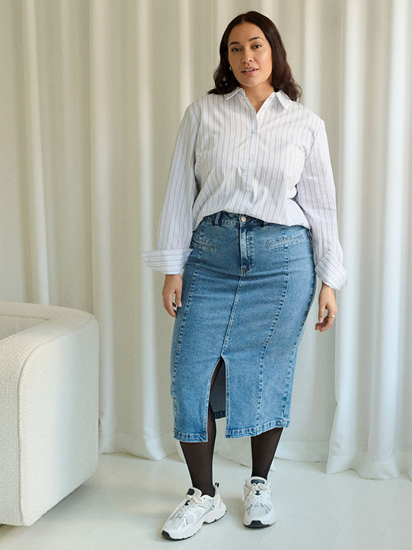 KCTHURA - Plus Size Skirt fra Kaffe Curve