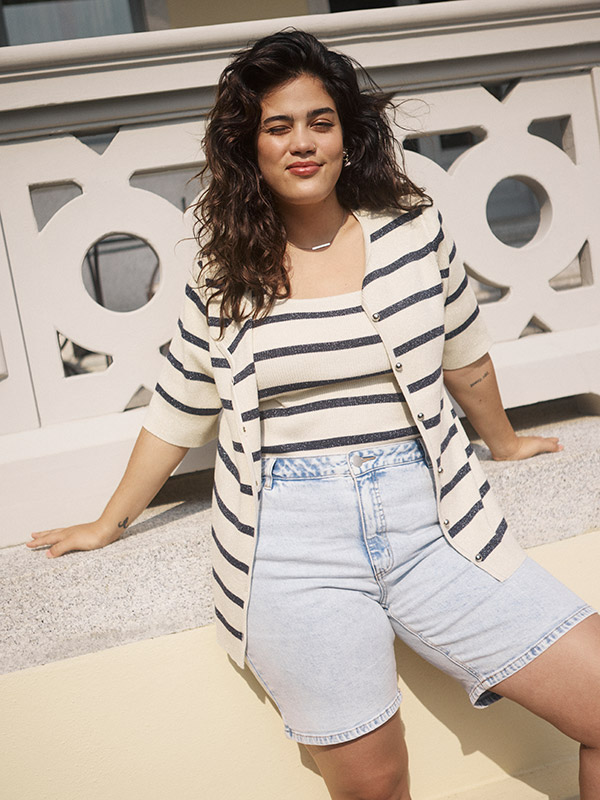 KCMORINA - Plus Size Cardigan fra Kaffe Curve