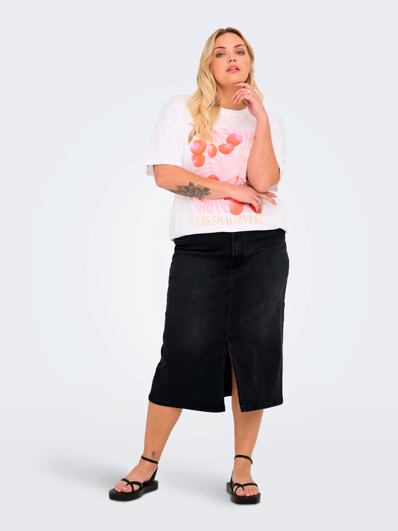 CARROSE - Plus Size Skirt fra Only Carmakoma