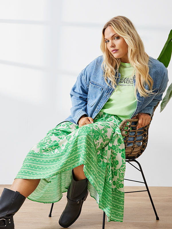 CARMARRAKESH - Plus Size Skirt fra Only Carmakoma
