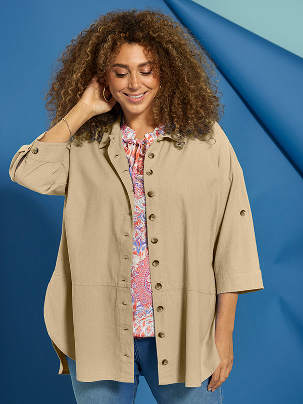 ZH-AMIN - Plus Size Shirt fra Zhenzi