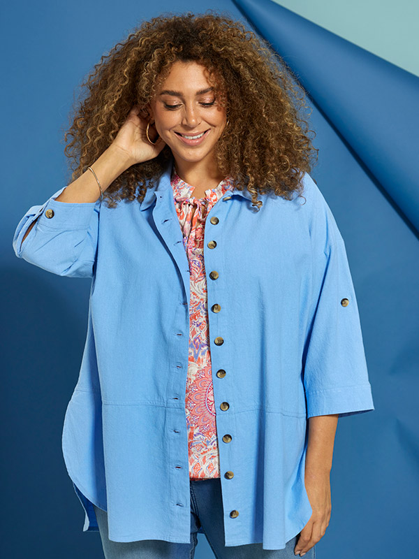 ZH-AMIN - Plus Size Shirt fra Zhenzi
