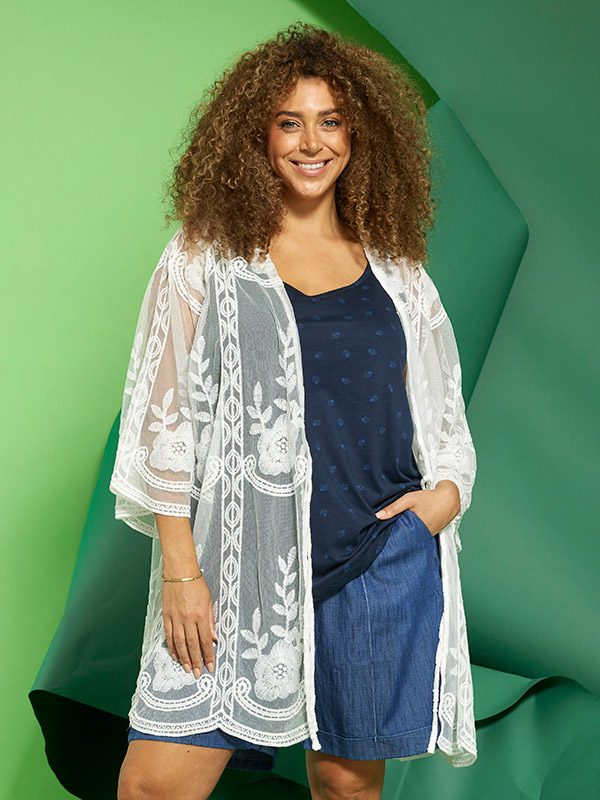 ZH-MYRT - Plus Size Cardigan fra Zhenzi