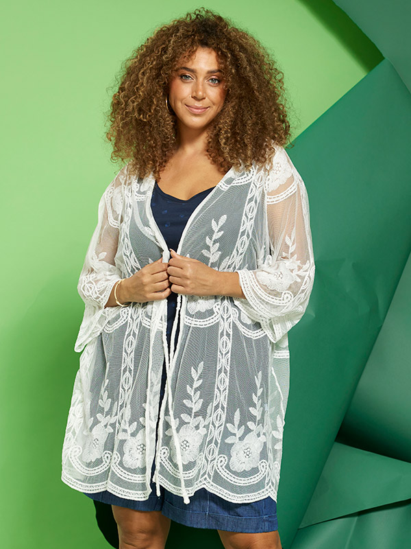 ZH-MYRT - Plus Size Cardigan fra Zhenzi