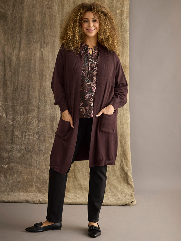 ZH-KOGLE - Plus Size Cardigan fra Zhenzi