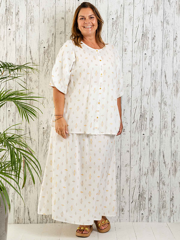 DIA - Plus Size Skirt fra Gozzip
