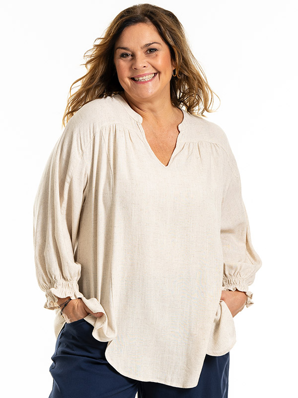MIRJAM - Plus Size Blouse fra Gozzip