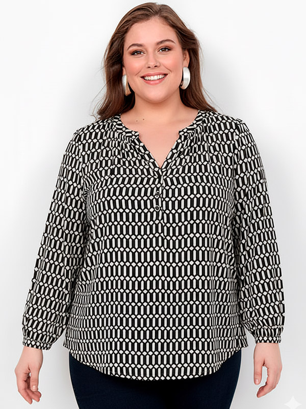 WA-NORA - Plus Size Blouse fra Wasabi Concept