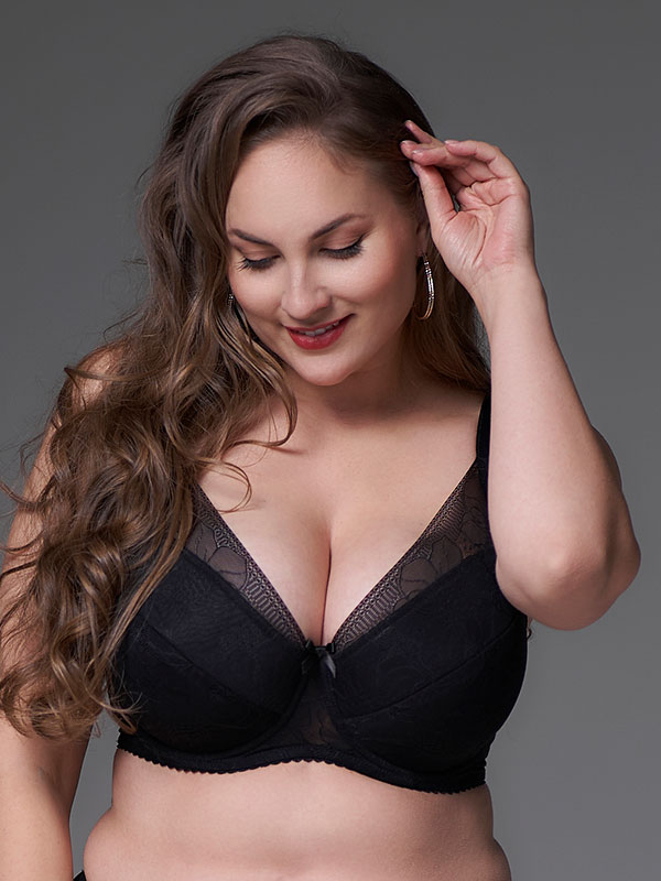 LISA VATTERET PUSH UP - Plus Size Underwired bra fra Plaisir