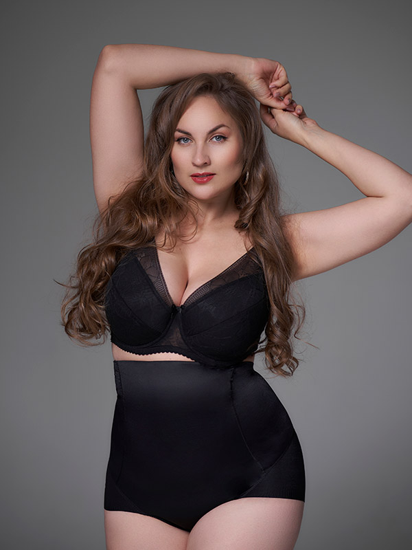 LISA VATTERET PUSH UP - Plus Size Underwired bra fra Plaisir