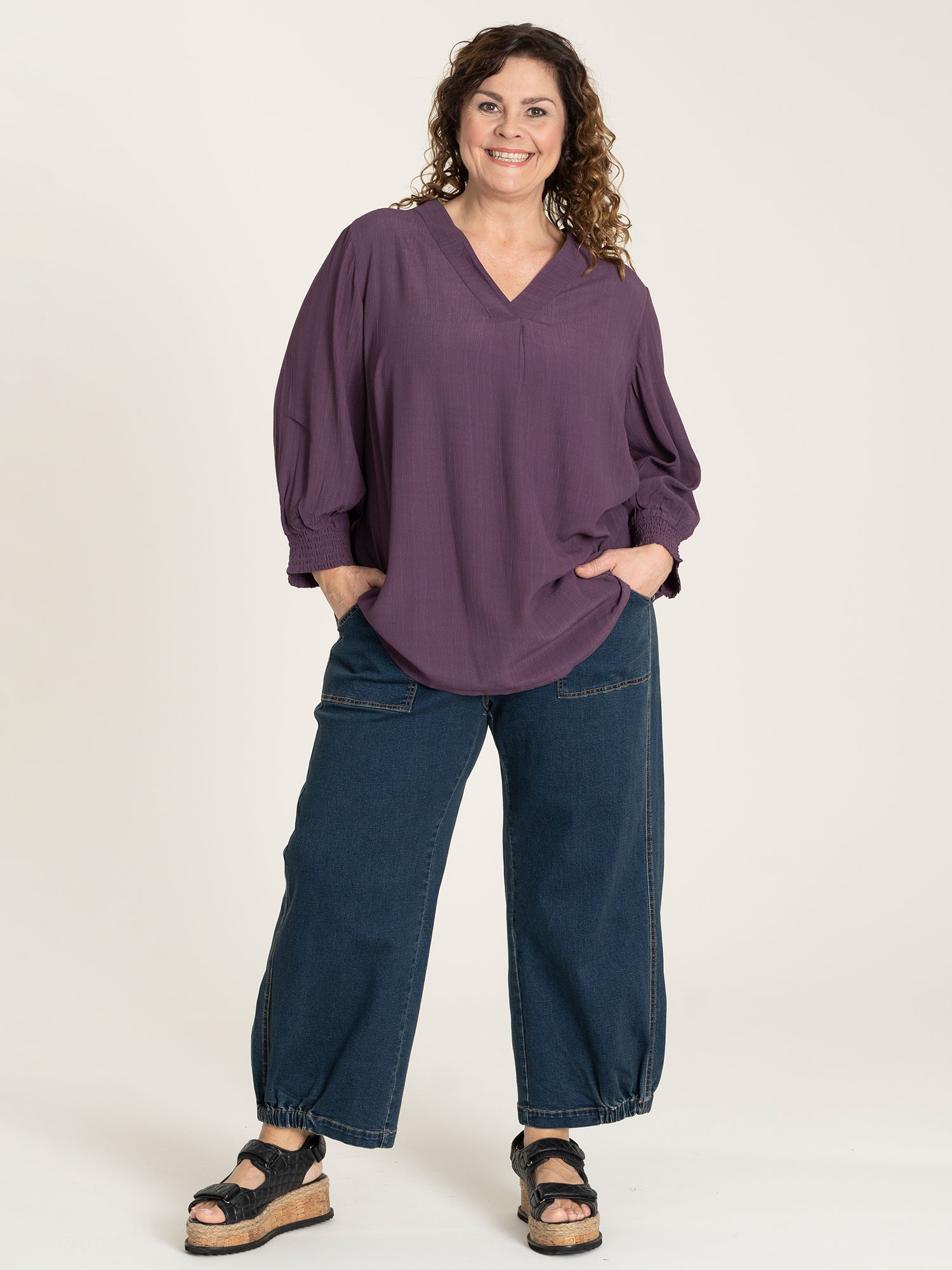 CLARA  - Plus Size Pants fra Gozzip