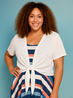 ZH-AGAR - Plus Size Cardigan from Zhenzi