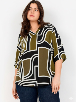 WA-NATALIE - Plus Size Blouse from Wasabi Concept