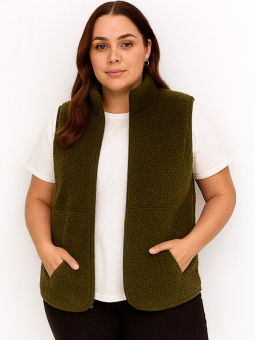 WA-NETTIE - Plus Size Vest from Wasabi Concept
